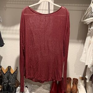 Brandy Melville Maroon Long Sleeve Top